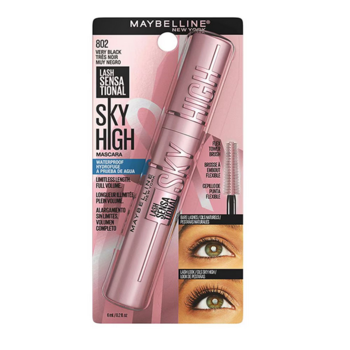 Sky High Waterproof Mascara Усны хамгаалалттай сормуусны будаг (Хар)