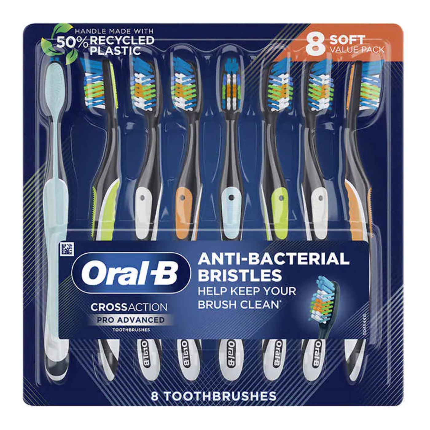 Oral-B CrossAction Advanced Soft Bristle Toothbrush, 8-pack
